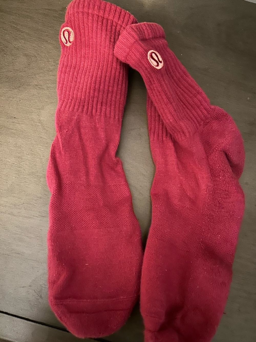 LULULEMON logo socks.